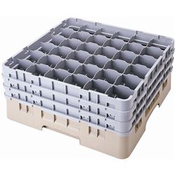 Glassrack, 36 Comp. For 2 7/8" Dia. x 10 1/8" H - Gray, 36S958-151 by Cambro.