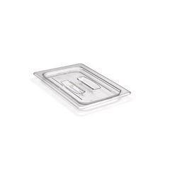 Food Pan Cover, Fourth Size With Handle - Clear , 40CWCH135 by Cambro.
