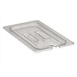 Food Pan Cover, Fourth Size Notched With Handle - Clear, 40CWCHN135 by Cambro.