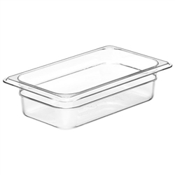 Cold Food Pan, Plastic - Fourth Size 2 1/2" Deep - Clear, 42CW135 by Cambro.