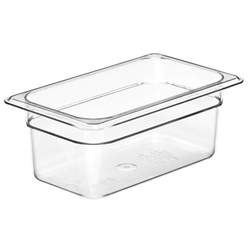 Cold Food Pan, Plastic - Fourth Size 4" Deep - Clear, 44CW135 by Cambro.