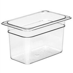 Cold Food Pan, Plastic - Fourth Size 6" Deep - Clear, 46CW-135 by Cambro.