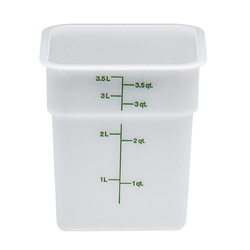 Square Container Wht Plastic 4Qt