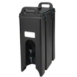 Beverage Dispenser, Insulated Plastic 4 3/4 Gal, Black, 500LCD110 by Cambro.