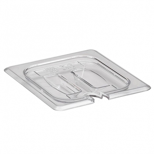 Food Pan Cover, Sixth Size Notched With Handle - Clear, 60CWCHN-135 by Cambro.