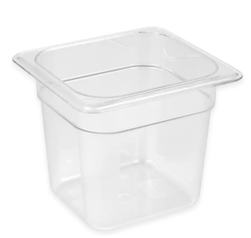 Cold Food Pan, Plastic - Sixth Size 6" Deep - Clear, 66CW-135 by Cambro.