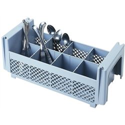 Dishrack, 8 Compartment Flatware Half Rack - Gray, 8FBNH434-151 by Cambro.