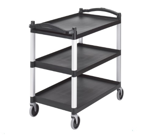 Cambro Service Cart, 3-Shelf, Black 20.5"x31.5" KD - BC340KD110