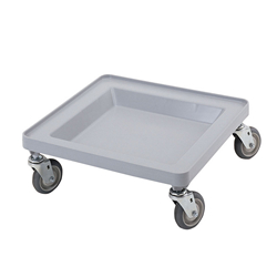 Cambro Camrack Dolly, 20-7/8"X20-7/8", No Handle, 4 Swivel 3" Casters, No Brakes, Gray