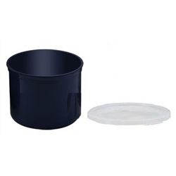 Crock, 1.2 qt Plastic With Lid - Black, CP12110 by Cambro.