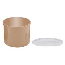 Crock, 1.2 qt Plastic With Lid - Beige, CP12133 by Cambro.