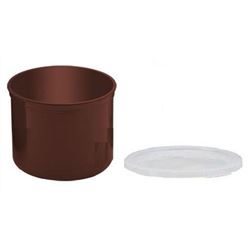 Crock, 1.2 qt Plastic With Lid - Reddish Brown, CP12195 by Cambro.