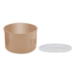 Crock, 2.7 qt Plastic With Lid - Beige, CP27133 by Cambro.