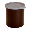 Crock With Lid, 2.7 Qt., 6-3/4"H, 6-1/8" Dia, Fda, Reddish Brown, NSF