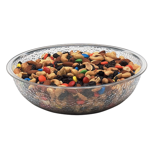Camwear Salad Bowl, Pebbled, Round, Plastic, 8"