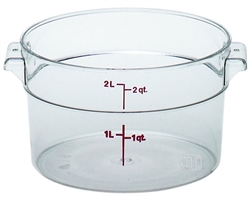 Food Container, 2qt Round - Clear, RFSCW2-135 by Cambro.