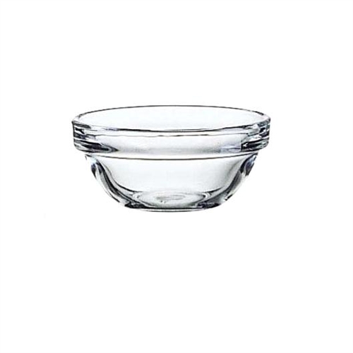 Bowl, Glass "Arcoroc" 3" Diameter, Stackable, E9156 by Cardinal.