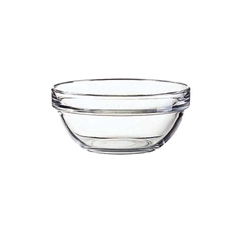 Bowl, Glass "Arcoroc" 4 3/4" Diameter, Stackable, E9159 by Cardinal.