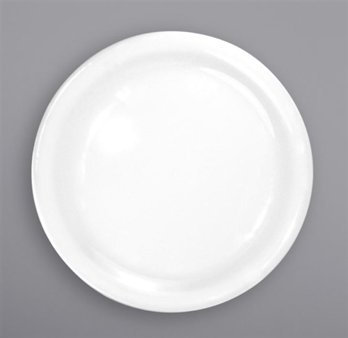 California Cooking Plate, 7-1/4", Narrow Rim, White - BR-7