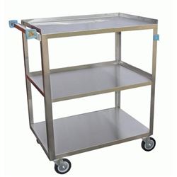 Bus Cart, Medium Duty 3 Stainless Shelves 350 lb Capacity, C-3222 by California Cooking.
