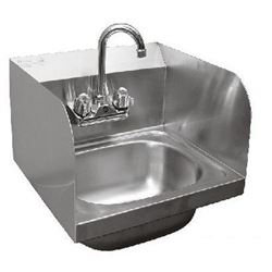 Sink, Hand - Wall Mount With Side Splashes, CCHS-1615SSG by California Cooking.