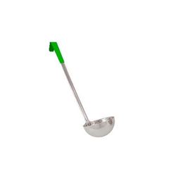 Ladle, 1 Piece Stainless Steel, 4 oz - Green Handle, LDCC-4 by California Cooking.