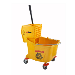36 qt Plastic Yellow Mop Bucket with Wringer - MPB-36