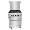 Commercial 24" Gas Range, 4 Burners with 20" Oven - PCR-4B-NG by Padela