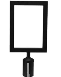 Black Stainless Steel Stanchion Top Sign Frame - CGSF-12K
