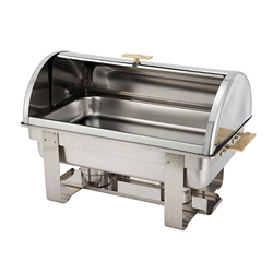 Deluxe 8 qt Full Size Roll Top Chafer - C-5080
