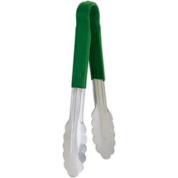Tong, 12", W/Plastic Handle, Green, TOPP-12GR by California Cooking.