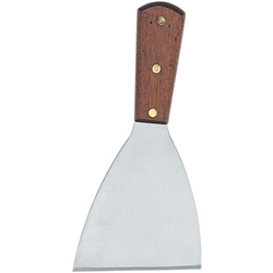 Grill Scraper, 4" Stainless Steel Blade With Wood Handle, WHGS-4 by California Cooking.