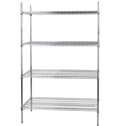 Shelving Kit, 18" x 36" 4 Shelves Chrome - VCS-1836 by California Cooking.