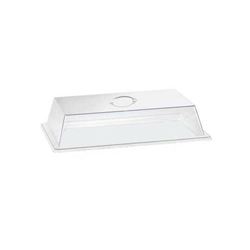 Cake Cover, Flat Rectangular 12" x 20" x 4" - Clear Polycarbonate, 327-12 by Cal-Mil.