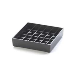 Drip Tray, 4" Square - Black, 681-4-13 by Cal-Mil.