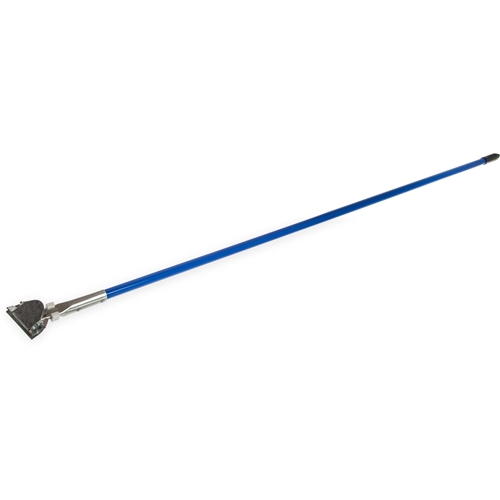 Flo-Pac Dust Mop Handle 60", Vinyl Coated Metal, Blue W/1 Pc Clip On Connector