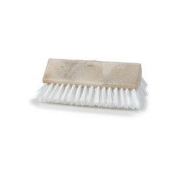 Broom, 10" Hi-Lo Floor Scrub Brush - White, 40423EC02 by Carlisle.