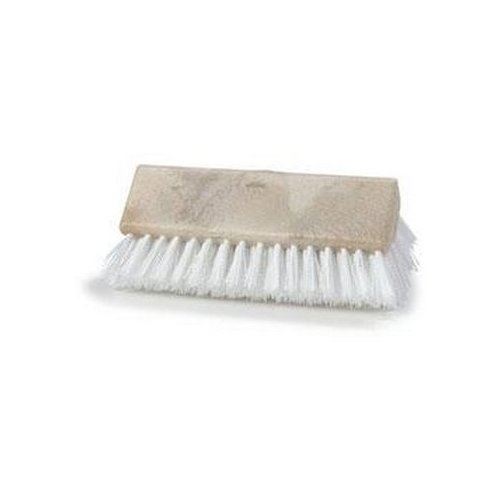 Broom, 10" Hi-Lo Floor Scrub Brush - White, 40423EC02 by Carlisle.