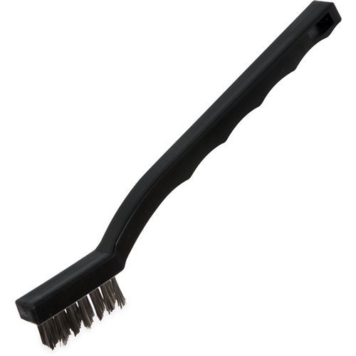 Sparta Toothbrush Utility Brush, 7" Handle, 1/2" Stainless Steel Bristles, Black