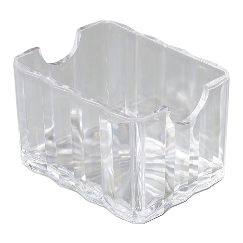 Crystalite Sugar Packet Caddy, 20 Packets, Dishwasher Safe, Styrene, Clear, NSF