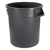 Bronco Waste Container, 10 Gal, 17"H X 16-1/8" Dia, Gray, Heavy Duty