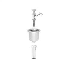 Dipper well, Round Drop-In With Faucet - 3041 by Fisher.