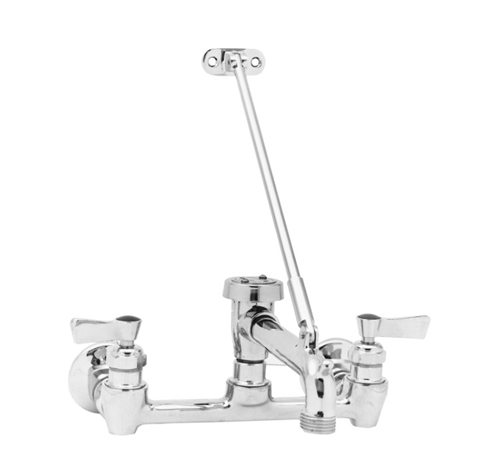 Fisher Service Sink Faucet, Wall Mount, 8" Adjustable Centers, 6" Spout - 82530