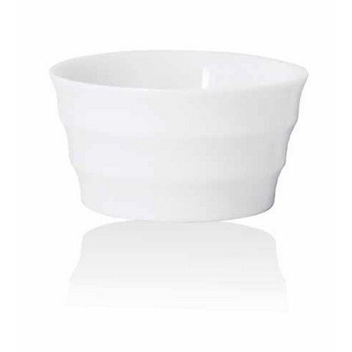 Ramekin, Porcelain Ribbed 3oz - White, ASC007WHP23 by Front Of The House.