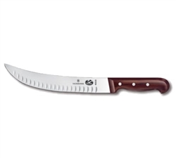 Victorinox Swiss Army Cimeter Knife 10" Curved Granton Edge Rosewood Handle - 5.7320.25