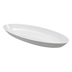 G.E.T. Enterprises Siciliano Platter, 10.4 qt. (11 qt. rim full), 30" x 11-3/4" x 3-1/2"H, White - ML-256-W