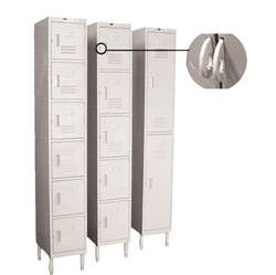 GSW Locker w/Legs 6-Tier 12"x16"x77" - ELS-6DR