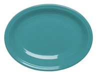 Platter, "Fiesta Ware" 9 5/8" - Turquoise, 456107 by Homer Laughlin China.