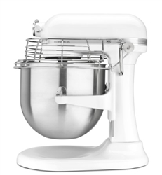 KitchenAid Commercial Stand Mixer, NSF, White with Bowl Guard - KSMC895WH