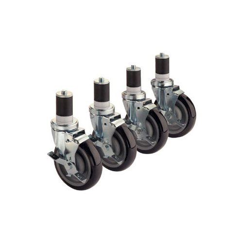 Stem Casters, 5" Wheels With Brakes, 28-129S by Krowne.